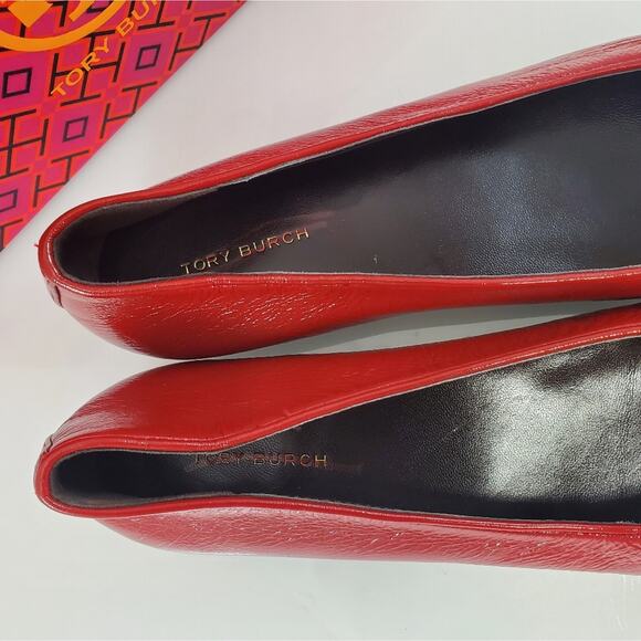 NWT$325 Tory Burch Cap Toe Ballet Flats in Brick Lane/Coco color Sz 7.5 - Picture 11 of 16